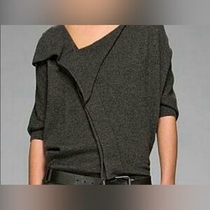 Vince women’s batwing dolman short sleeve sweater 100% cashmere ruffles